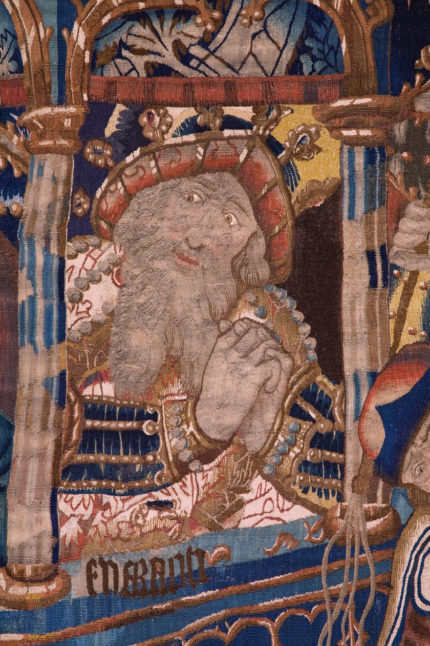 Arazzo fiammingo. Passaggio del Mar Rosso. Ca 1490. Dettaglio da Flemish School