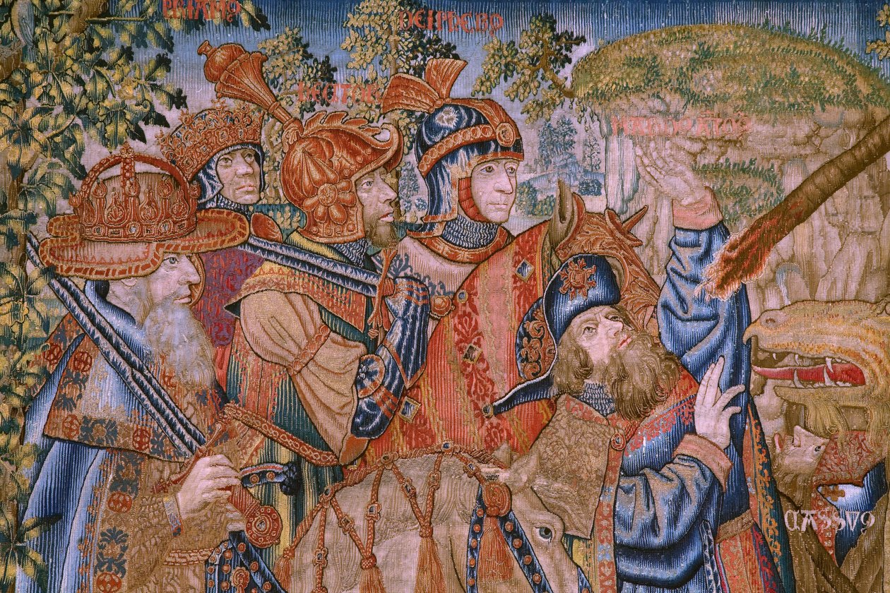 Serie Moralità: La virtù degli onori. Ca 1520. (dettaglio) da Flemish School