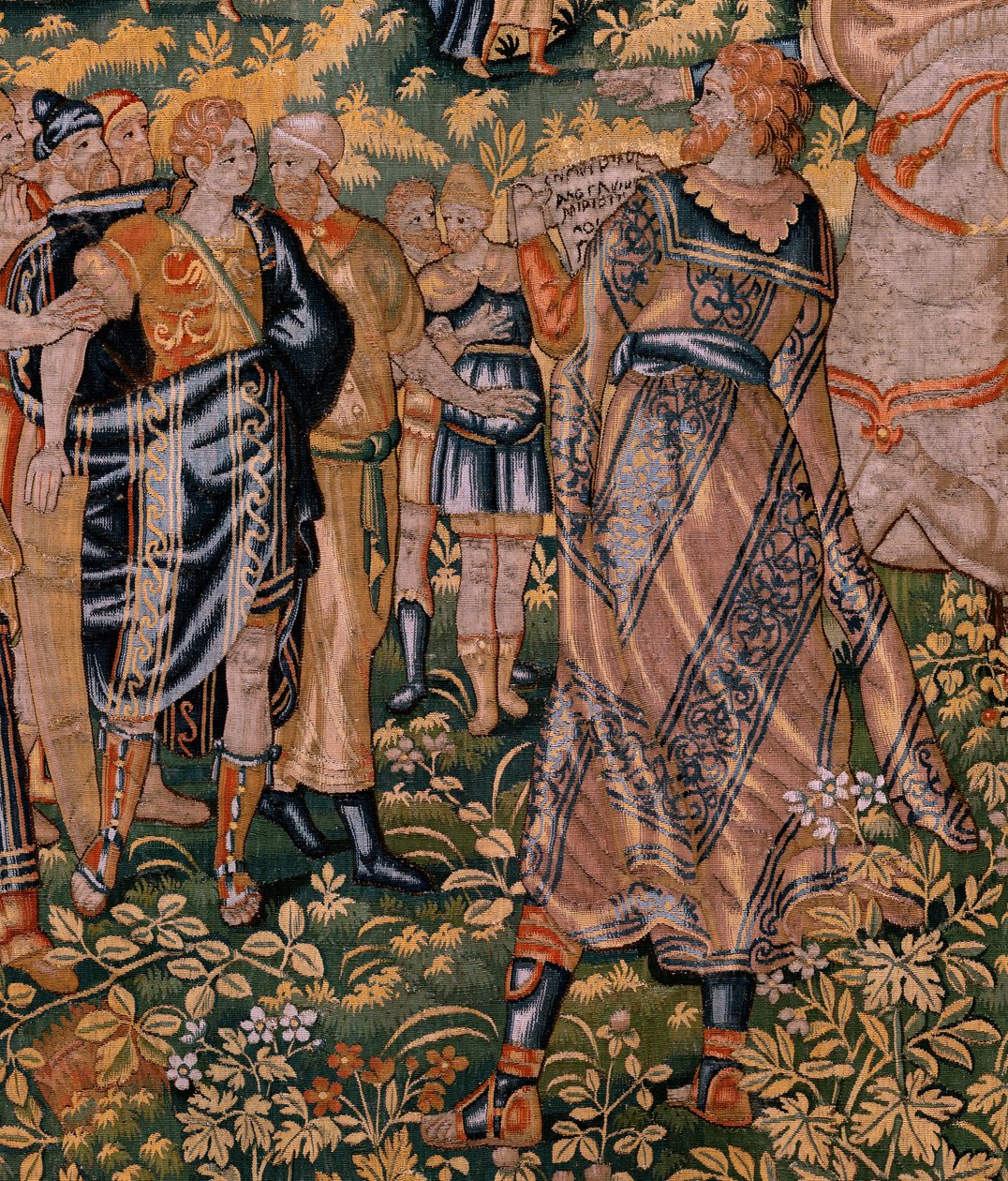 Arazzo fiammingo. Serie Storia di Ciro. N. II Astiage riconosce Ciro. Anonimo, basato su Michiel Coxcie. Atelier Anversa. Ca 1590. da Flemish School