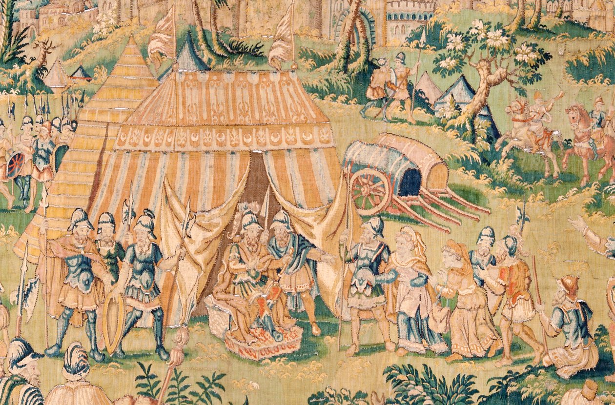 Serie Il Libro di Giuditta. Giuditta davanti a Oloferne. Quinto arazzo della serie. Manifattura Paesi Bassi, Bruxelles(?). Seconda metà del XVI secolo. da Flemish School