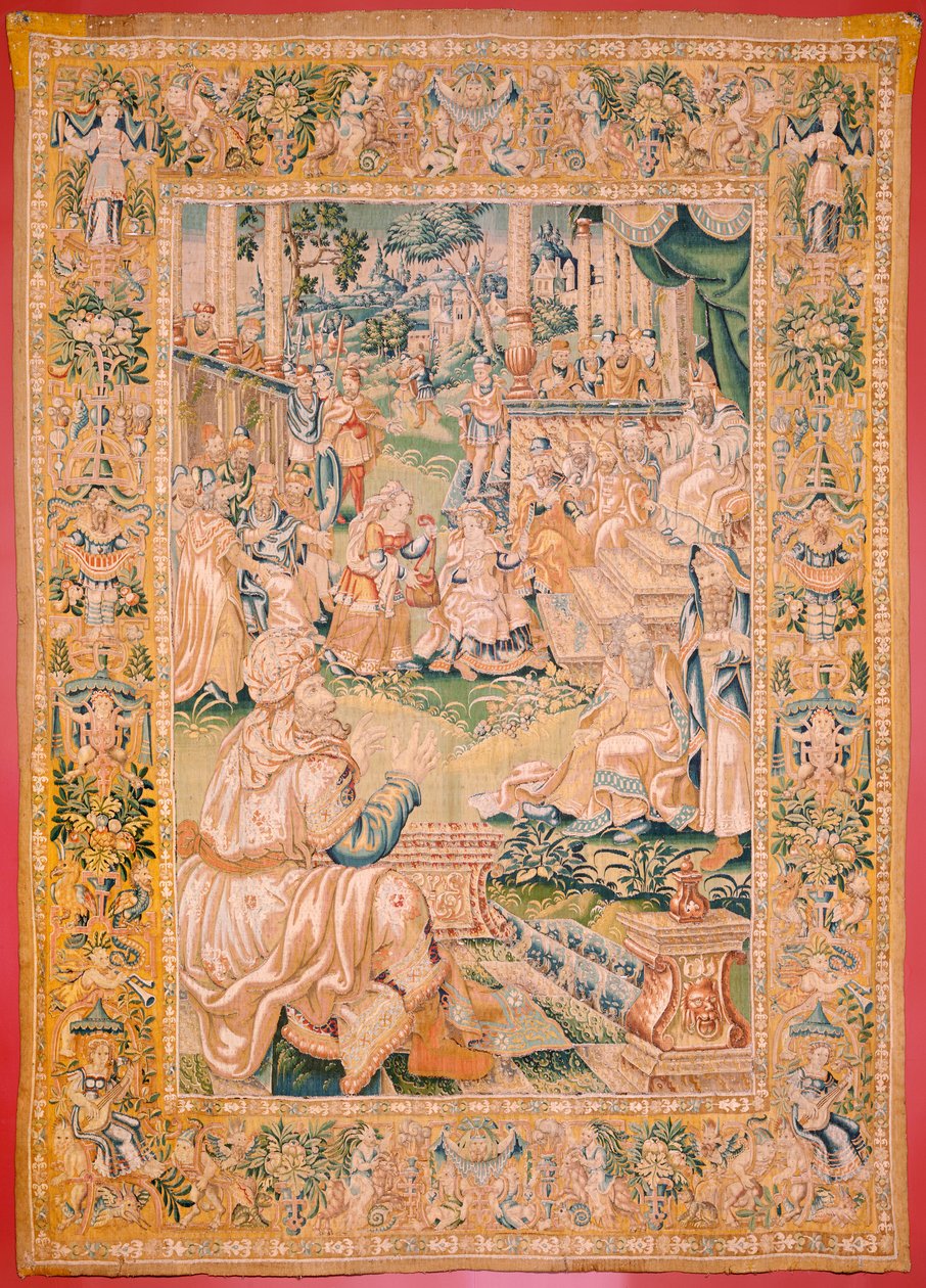 Arazzo fiammingo. Serie Il libro di Giuditta. Ritorno a Betulia. Ottavo arazzo della serie. Manifattura Paesi Bassi, Bruxelles(?). Seconda metà del XVI secolo. Tessuto Lana. Chiesa di San Nicola di Bari da Flemish School