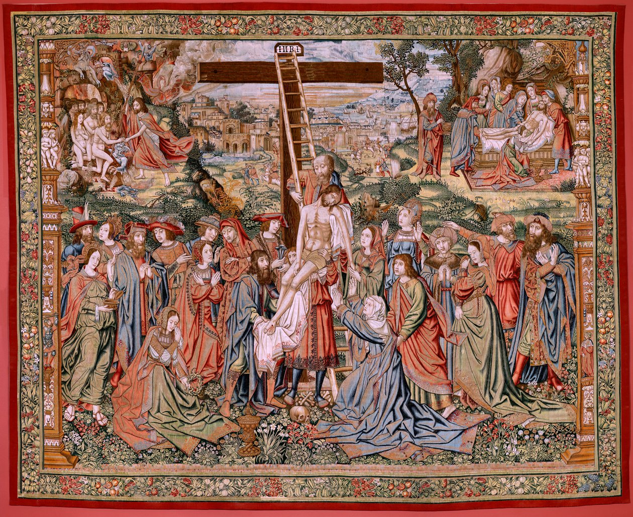 Serie La Passione di Cristo. La discesa dalla croce (secondo arazzo della serie) da Flemish School