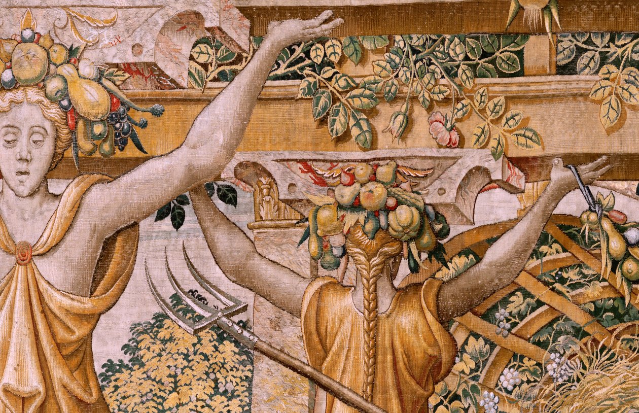 Serie Vertumno e Pomona: Vertumno trasformato in agricoltore da Flemish School