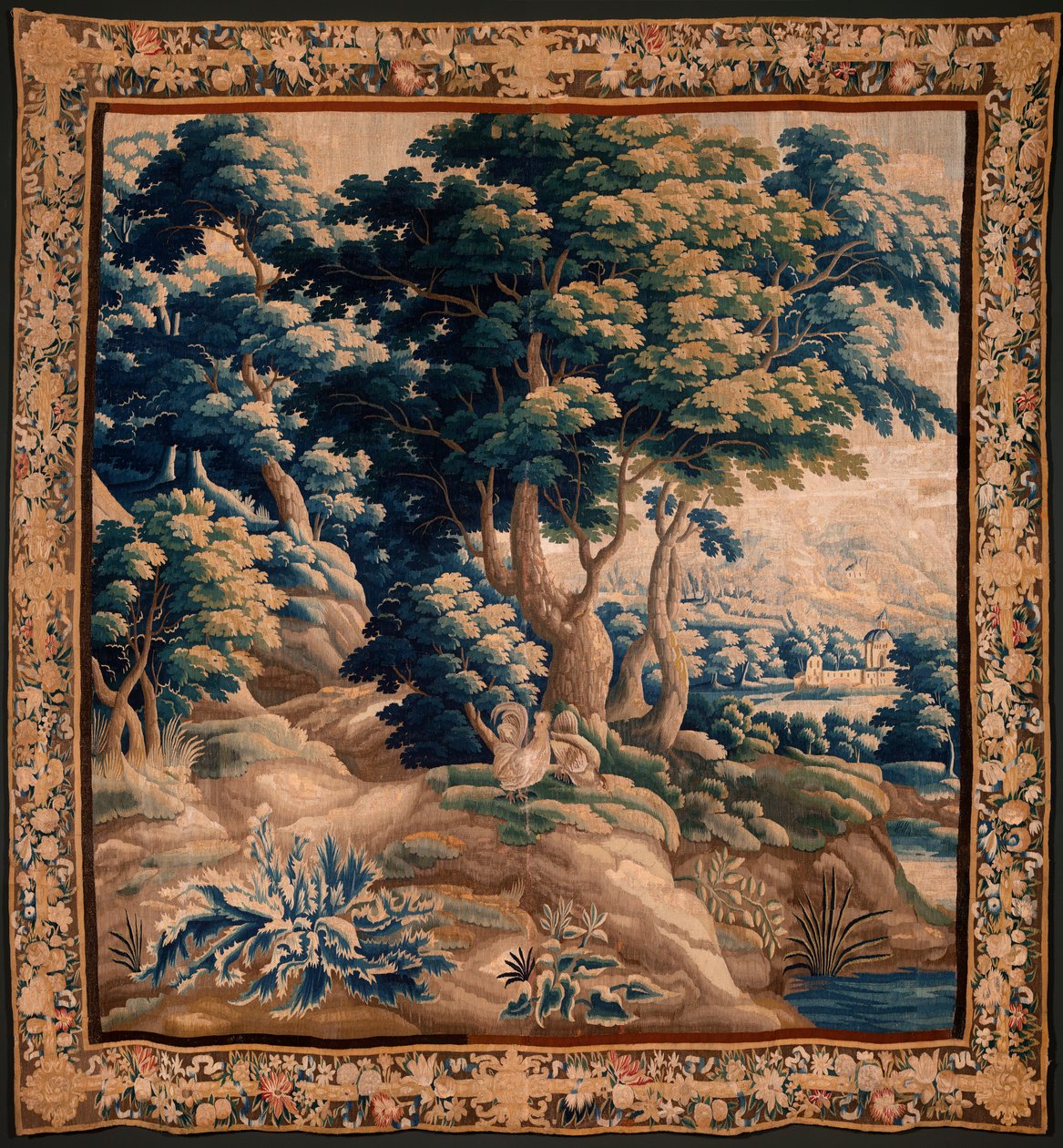 Arazzo fiammingo. Cosiddetto Verdure. Atelier di Oudenaarde. 332x318cm. Inv 00021. XVII secolo. da Flemish School