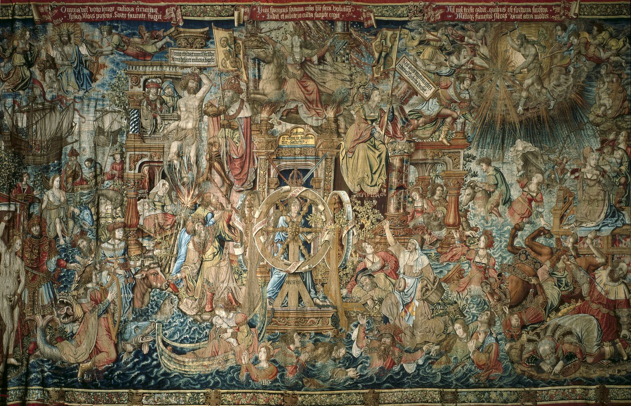 Fortuna (1520-1525), arazzo della serie degli Onori del Palazzo Reale della Granja de San Ildefonso - Pieter van Aelst III (c.1495-1555) da Flemish School