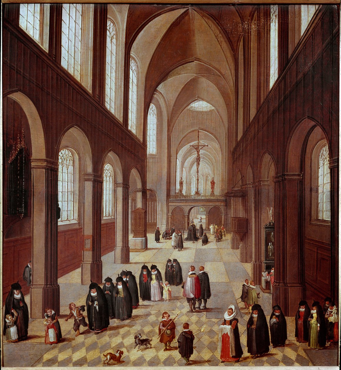 Vista interna della chiesa da Flemish School