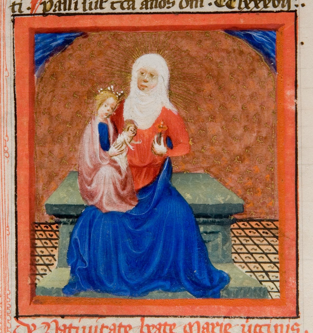 MS GEN 1111, f.169 Natività della Beata Vergine Maria, illustrazione dalla Legenda Aurea di Jacopo da Varagine, c.1405-10 da Flemish School