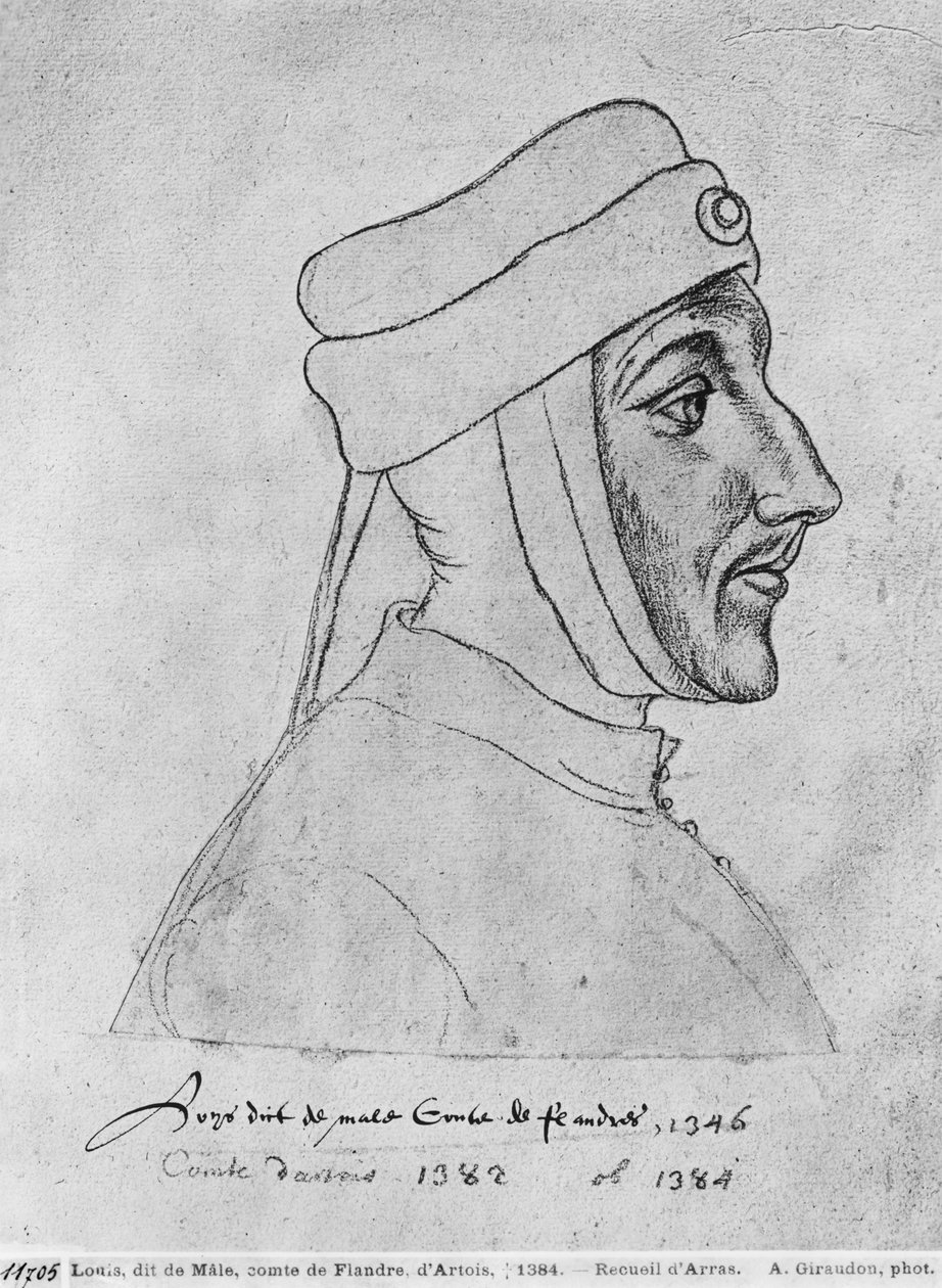 Ms 266 fol.54 Luigi II delle Fiandre, anche Luigi III di Artois e Luigi I di Borgogna Palatina, noto come Luigi di Male, da 