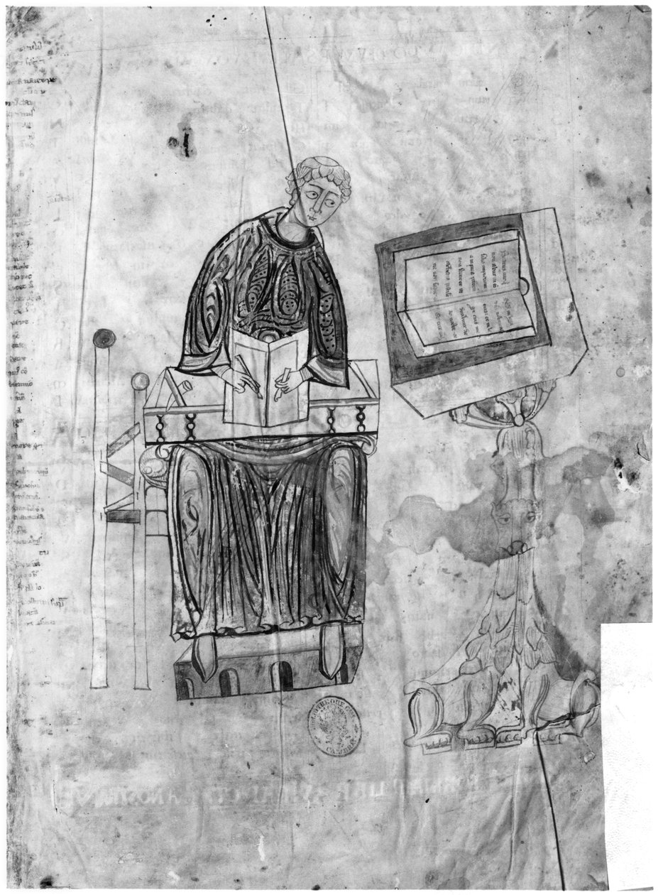 Ms 528 fol.1r Lezionario, il copista da Flemish School