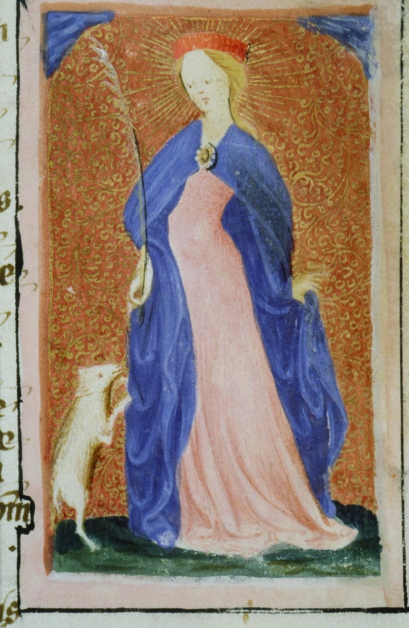 Pagina dal Legenda Aurea, Bruges, c.1400-10 da Flemish School