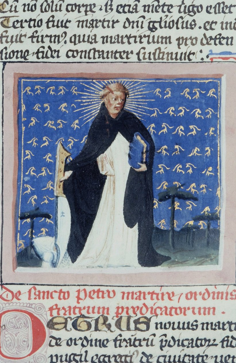 Pagina dal Legenda Aurea, Bruges, c.1400-10 da Flemish School