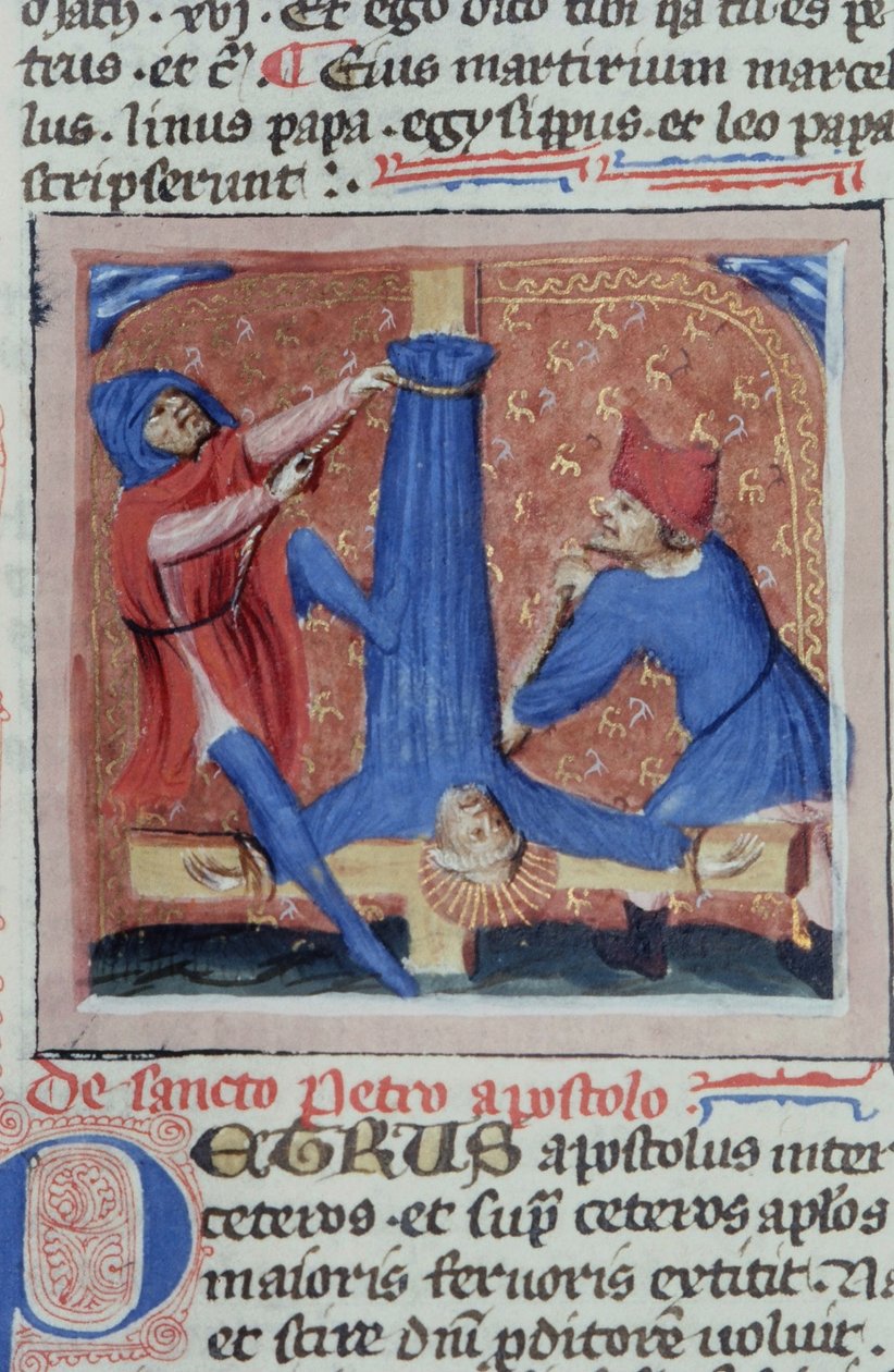Pagina dal Legenda Aurea, Bruges, c.1400-10 da Flemish School