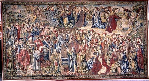 Nathan rimprovera David, Arazzo di David e Betsabea, c.1510-15 da Flemish School