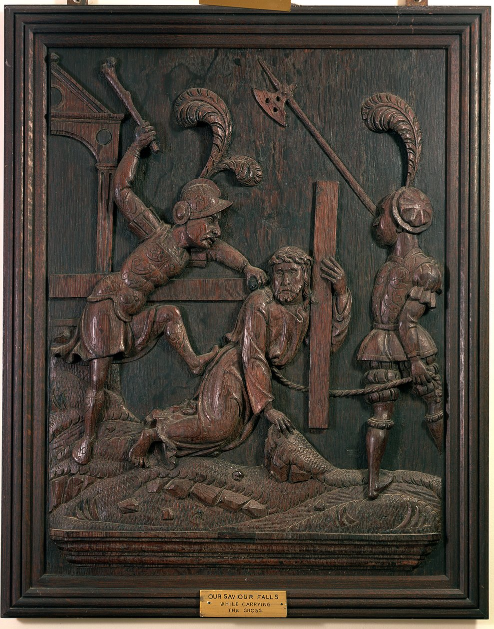 Il Nostro Salvatore Cade mentre Porta la Croce, dalla cappella, c.1520 da Flemish School