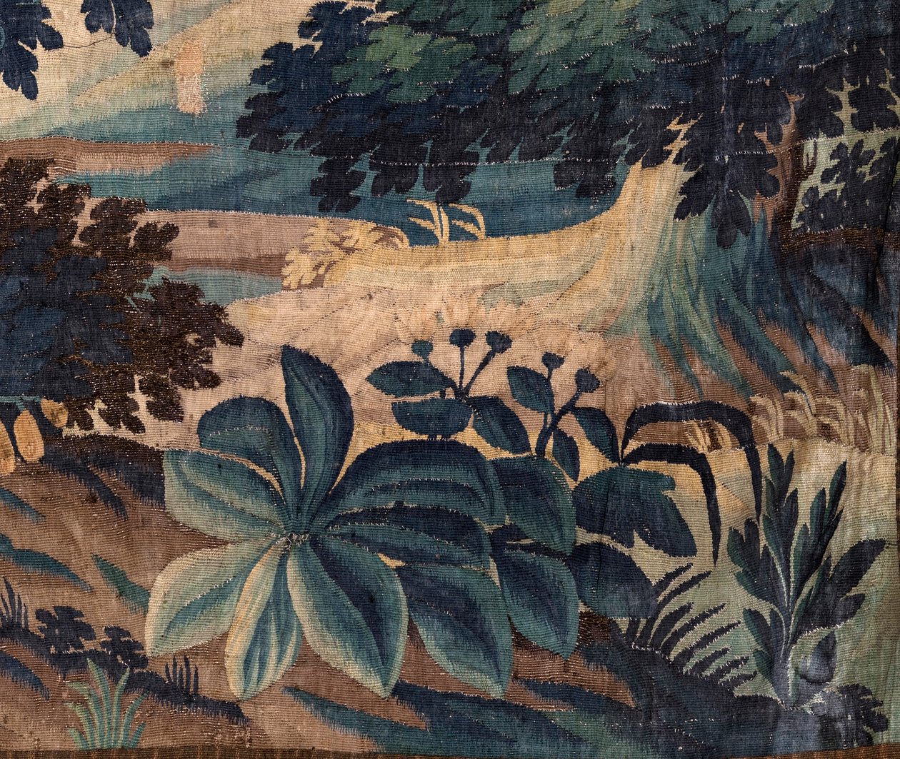 Chiesa parrocchiale (Sint-Walburgakerk). Arazzo fiammingo "Verdure". Oudenaarde. Fine XVII-inizio XVIII secolo. Proprietà della chiesa Sint-Walburgakerk Oudenaarde. da Flemish School