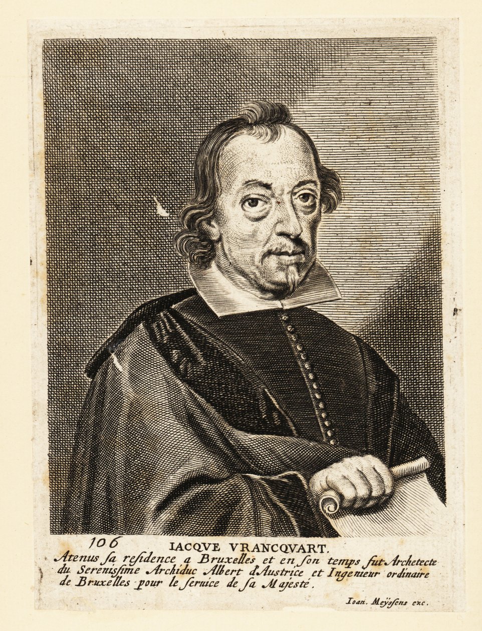 Ritratto di Jacob Franquart, pittore, architetto e incisore fiammingo da Flemish School