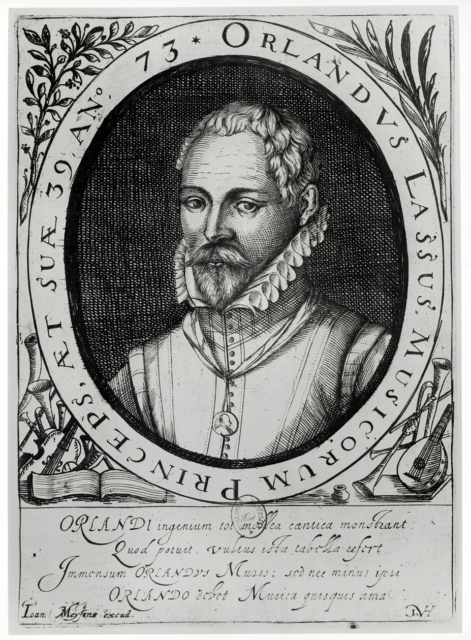 Ritratto di Roland de Lassus (1532-94) da Flemish School
