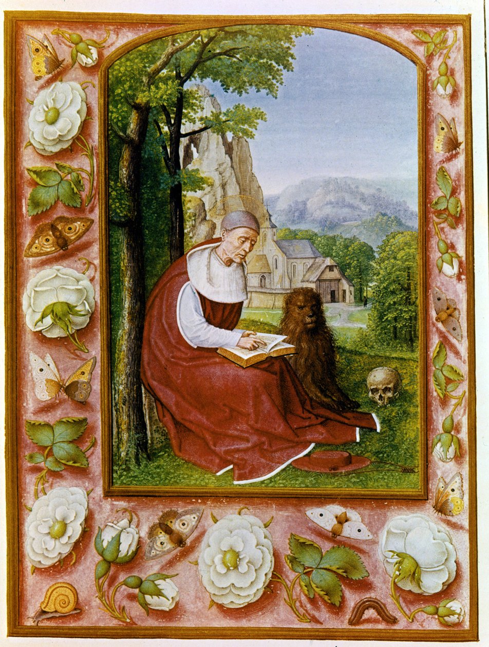 Ritratto di San Girolamo. Breviario Grimani datato 1490 - 1510 della Biblioteca Marciana, Venezia da Flemish School