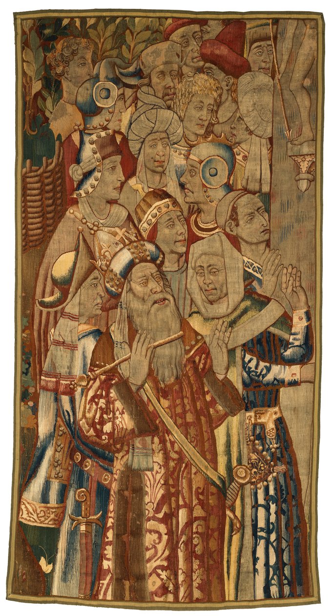 Arazzo, Un Raduno Ebraico, realizzato nelle Fiandre, Belgio, possibilmente metà XV secolo da Flemish School