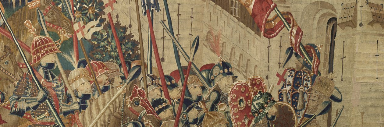 Arazzo che mostra le conquiste del re Alfonso V del Portogallo, Tournai (dettaglio) da Flemish School