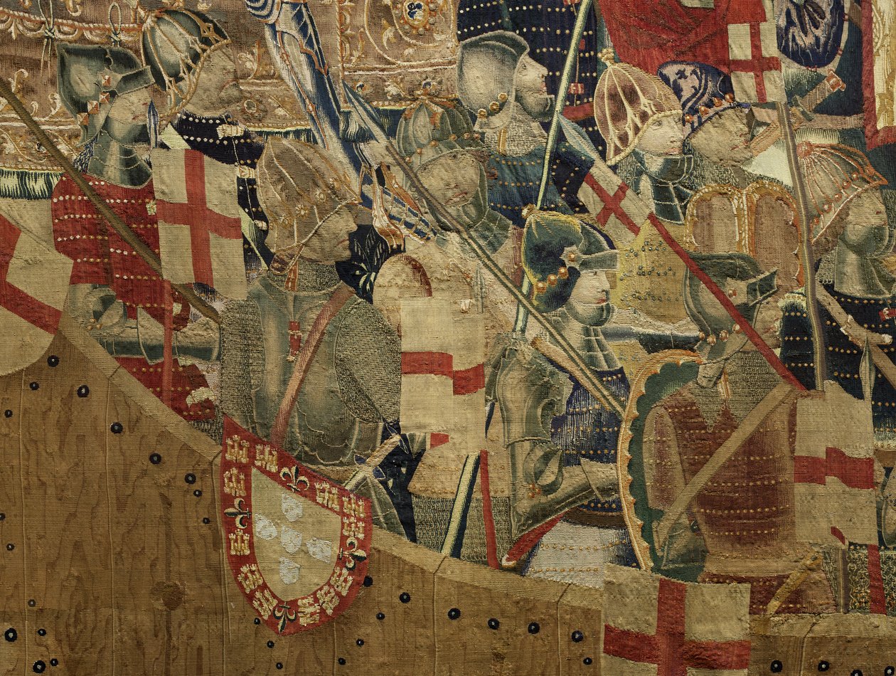 Arazzo che mostra le conquiste del re Alfonso V del Portogallo, Tournai (dettaglio) da Flemish School