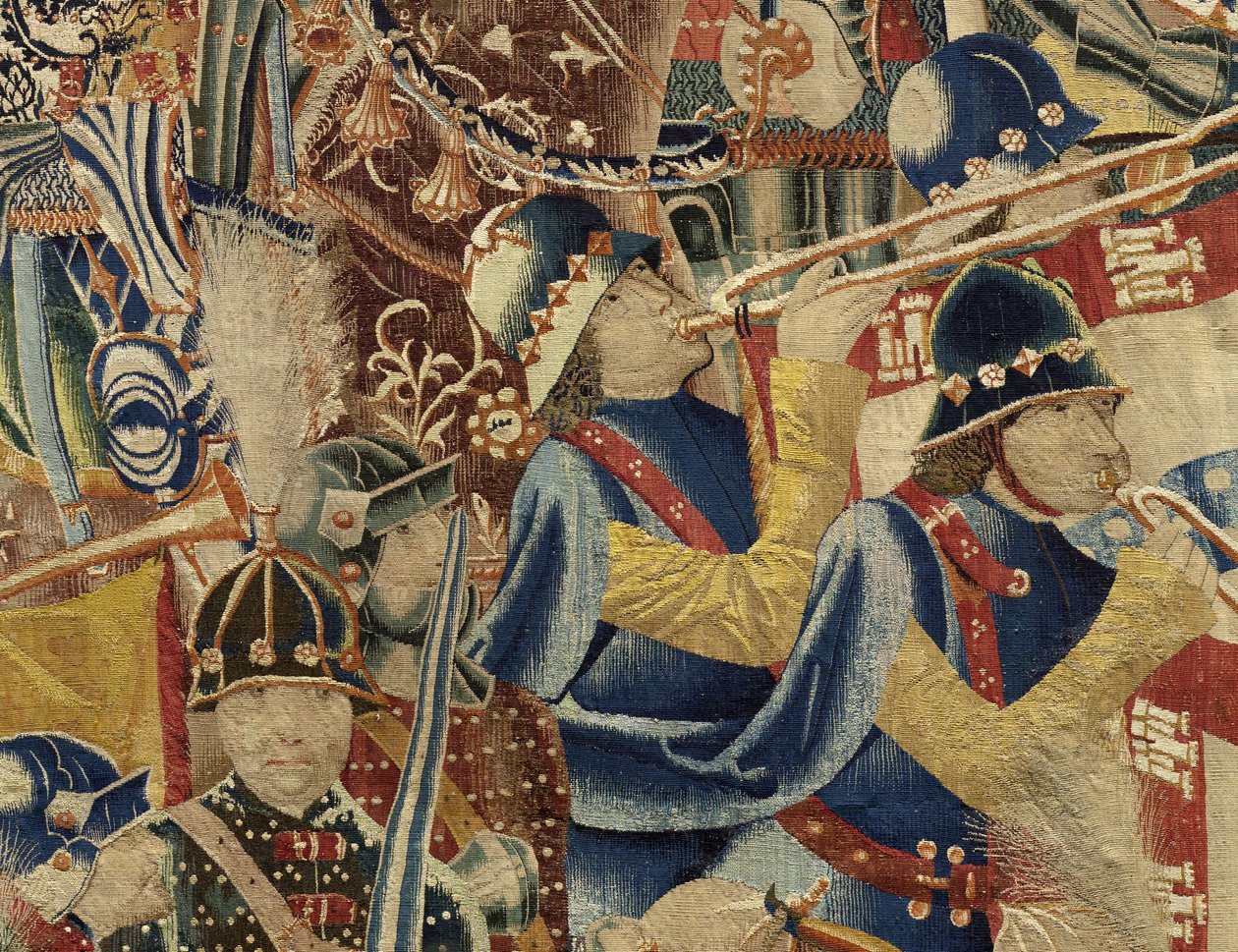 Arazzo che mostra le conquiste del re Alfonso V del Portogallo, Tournai (dettaglio) da Flemish School
