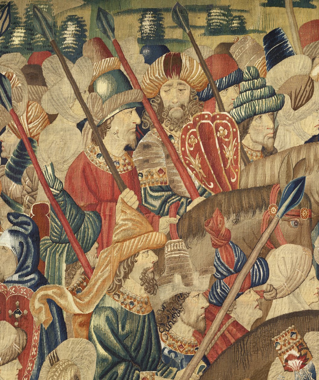 Arazzo che mostra le conquiste del re Alfonso V del Portogallo, Tournai (dettaglio) da Flemish School