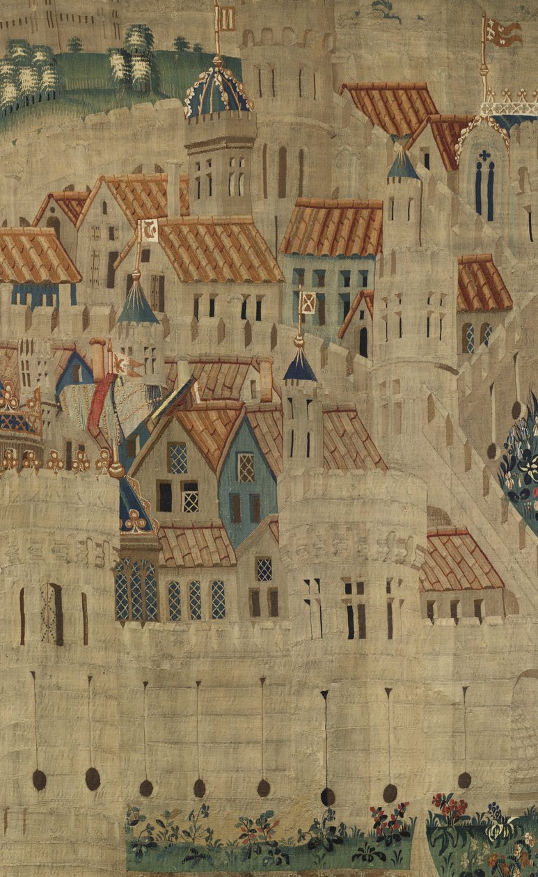 Arazzo che mostra le conquiste del re Alfonso V del Portogallo, Tournai (dettaglio) da Flemish School