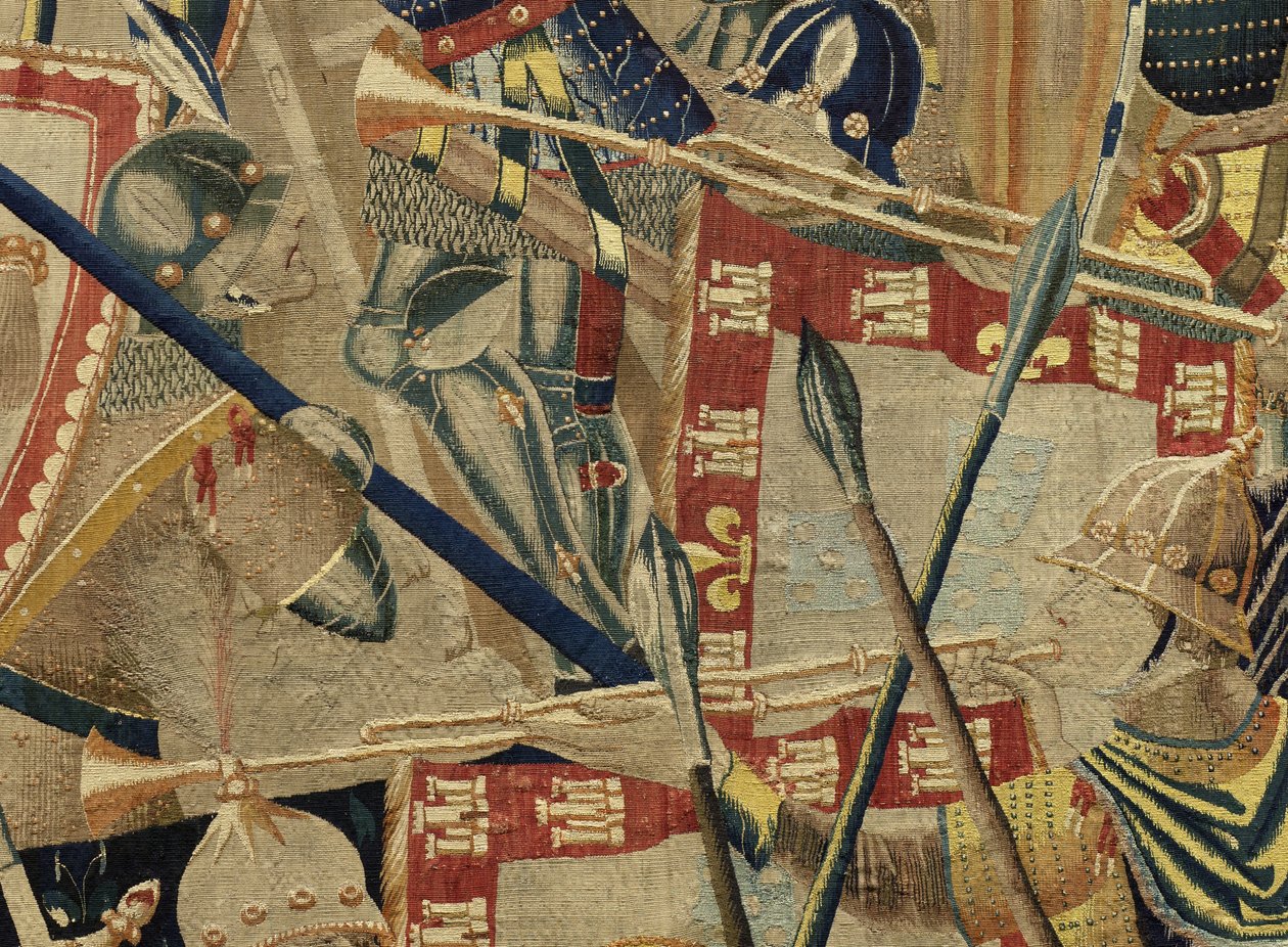 Arazzo che mostra le conquiste del re Alfonso V del Portogallo, Tournai (dettaglio) da Flemish School