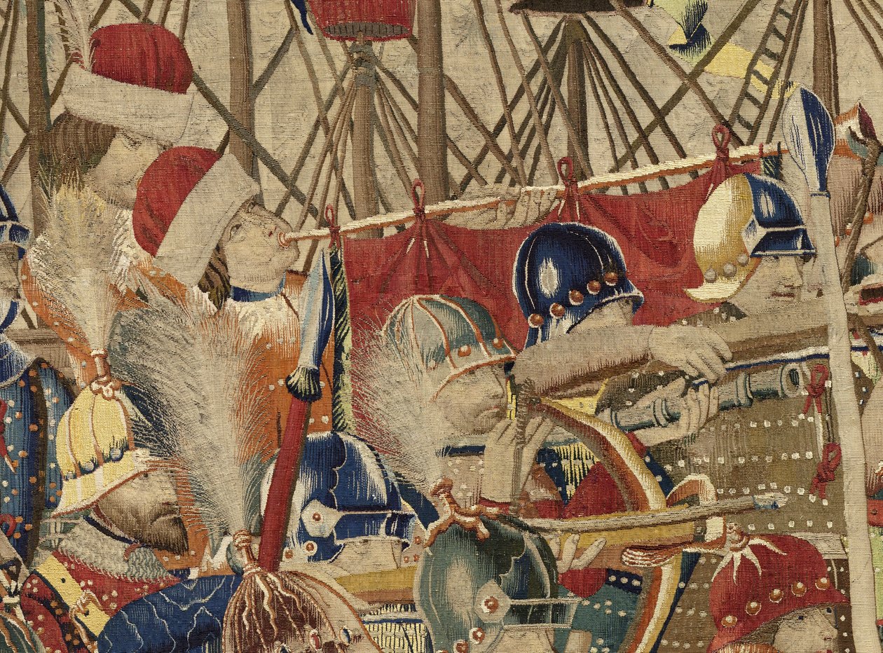 Arazzo che mostra le conquiste del re Alfonso V del Portogallo da Flemish School