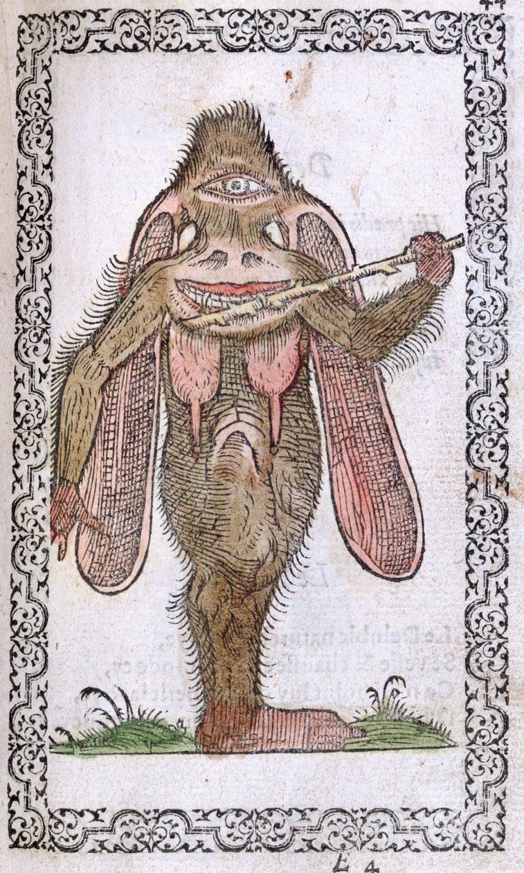 Il ciclope, illustrazione da Omnium fere gentium nostraeque aetatis Nationum Habitus et Effigies di Jean Sluperji, Anversa, 1572 da Flemish School