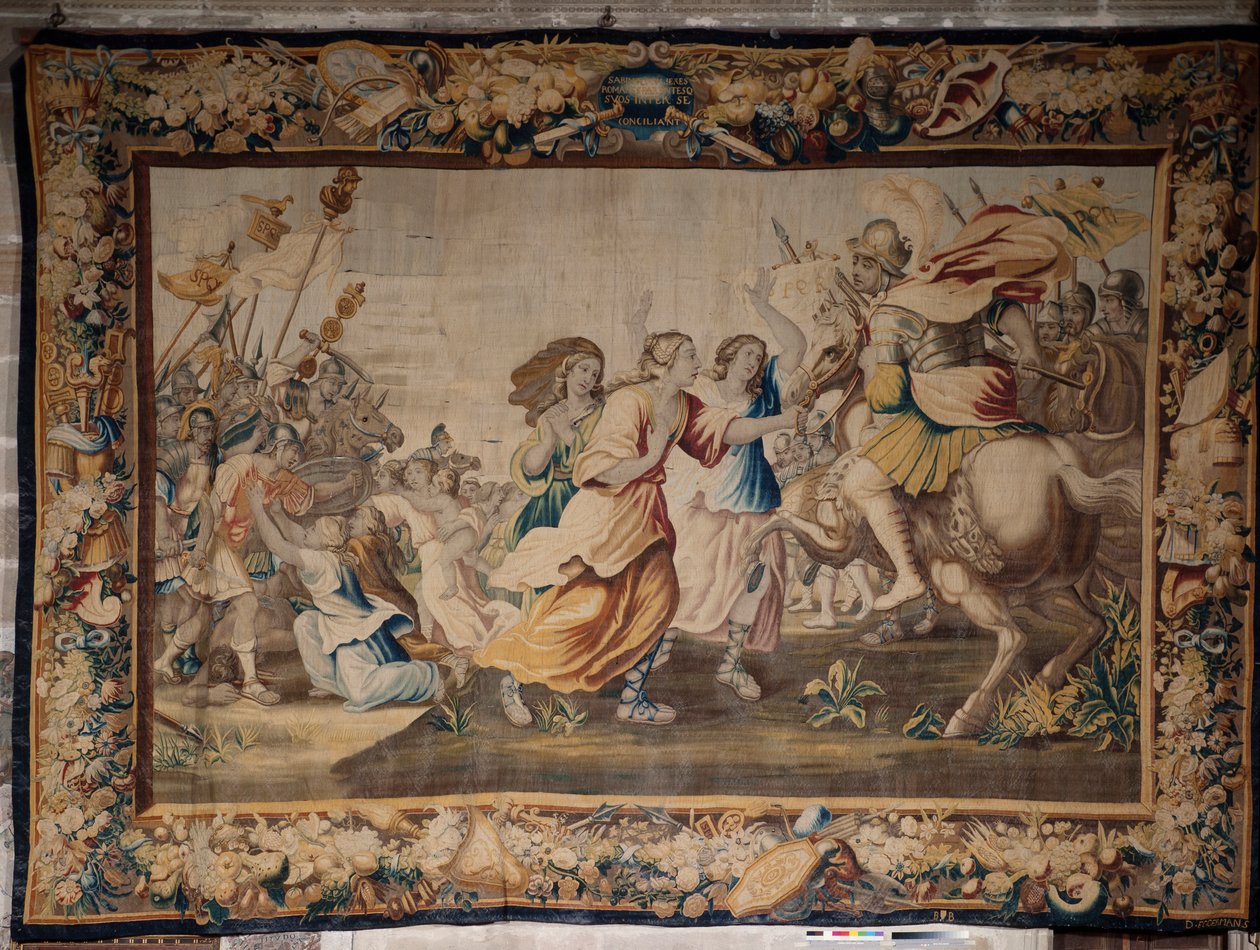 La cattedrale di Santa María de Sigüenza. Collezione della cattedrale. Arazzo fiammingo. La storia di Roma (?). Firmato: “BB D EGGERMANS. Ian Le Clerc, D Eggermans”. Bruxelles. Inizio XVII secolo da Flemish School