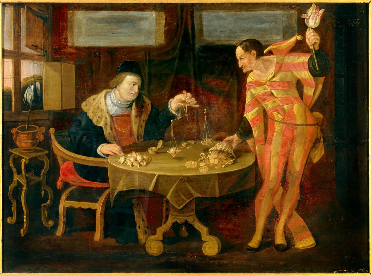 La vendita dei bulbi di tulipano da Flemish School