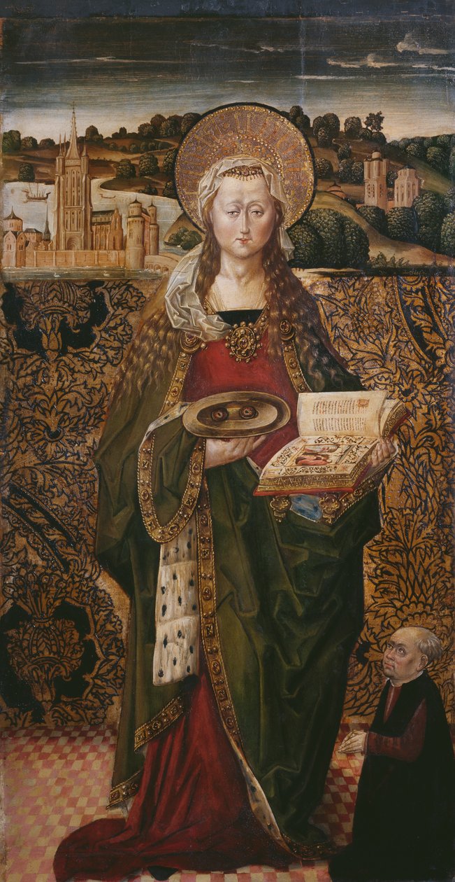 Trittico, Santa Lucia, pannello sinistro da Flemish School
