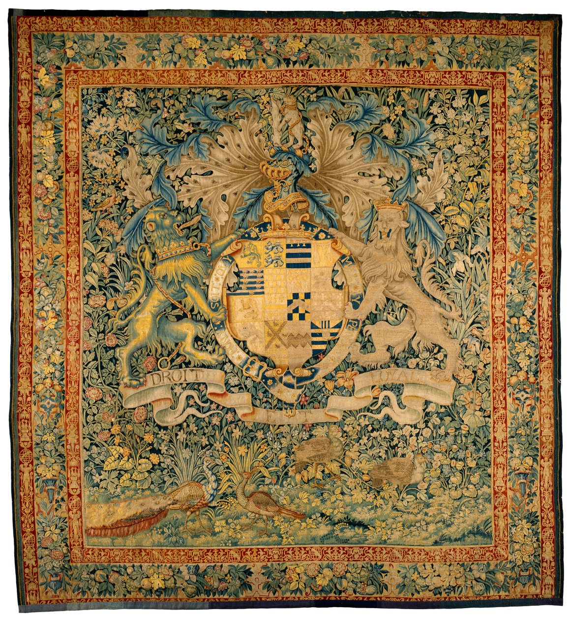 Arazzo di verdura con le armi di Robert Dudley, conte di Leicester, circa 1570-1585 da Flemish School