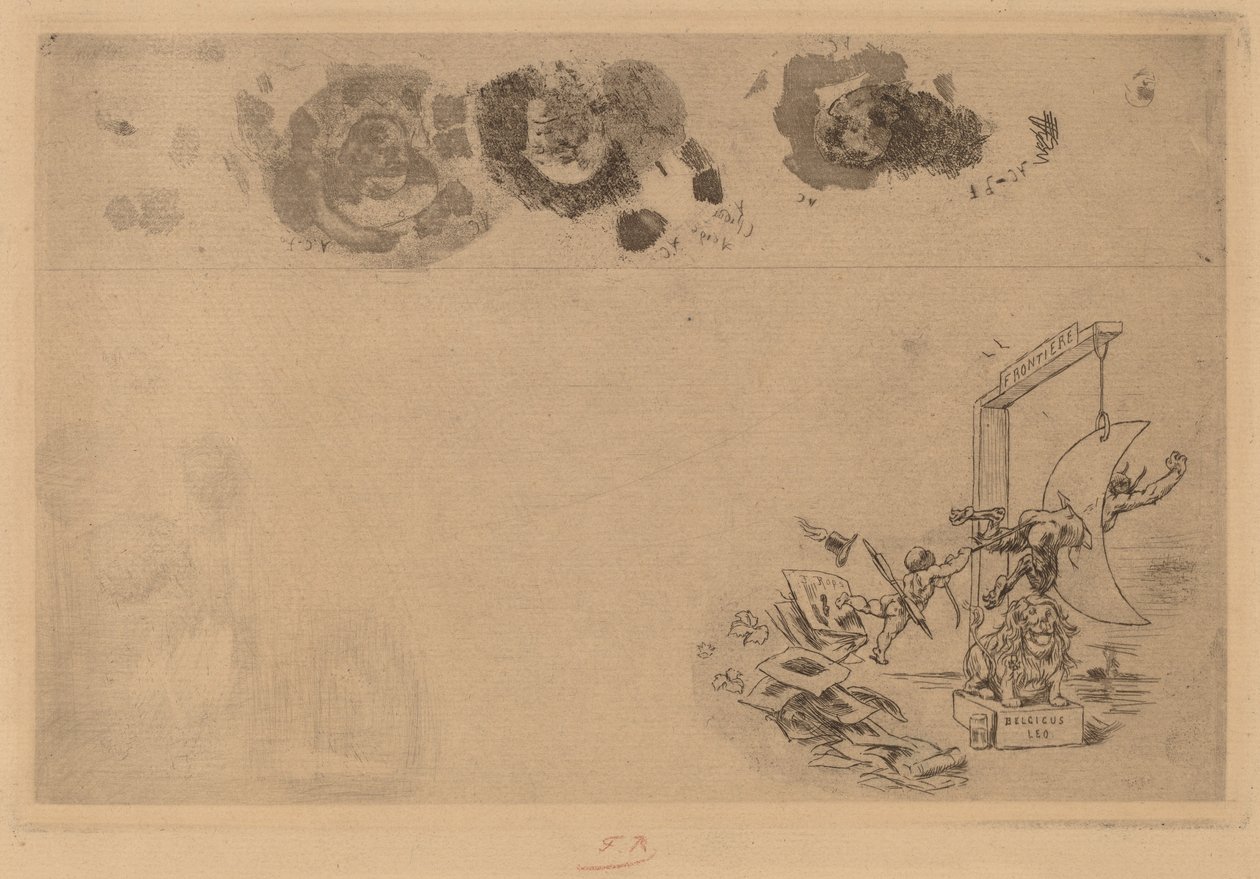 Frontiera del Belgio, Biglietto di Disordine da Félicien Rops