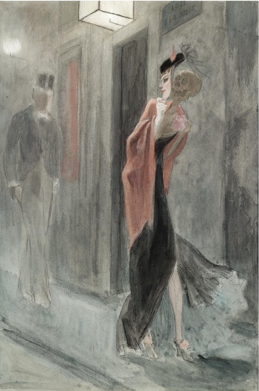 Angolo di strada, le quattro del mattino Parodia umana da Félicien Rops