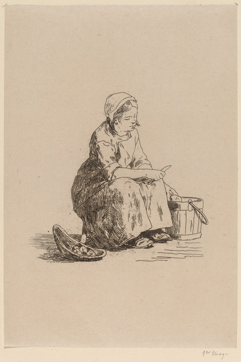 La piccola pelatrice di patate da Félicien Rops