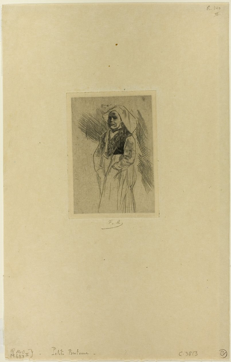 Giovane donna bretone da Félicien Rops