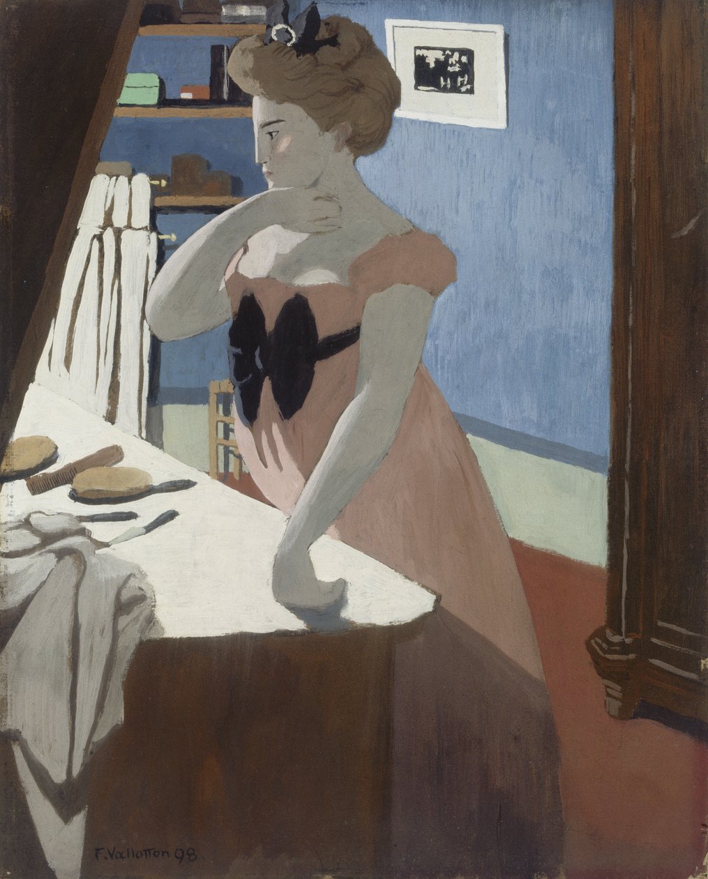 Misia al suo tavolo da toeletta da Felix Edouard Vallotton