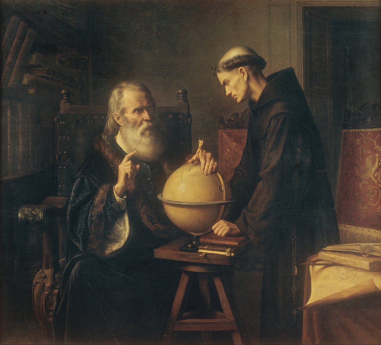 Galileo dimostra le nuove teorie astronomiche all