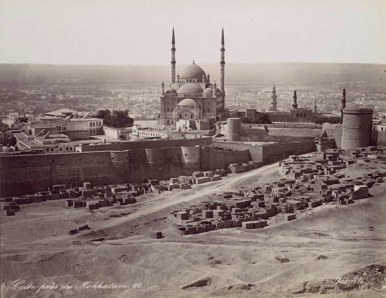 Caire presso Mokkatam, 1870s da Félix Bonfils