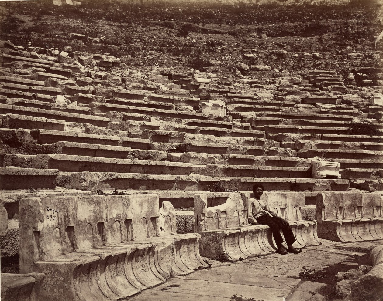 Interno, Teatro di Dionisio, Atene da Félix Bonfils