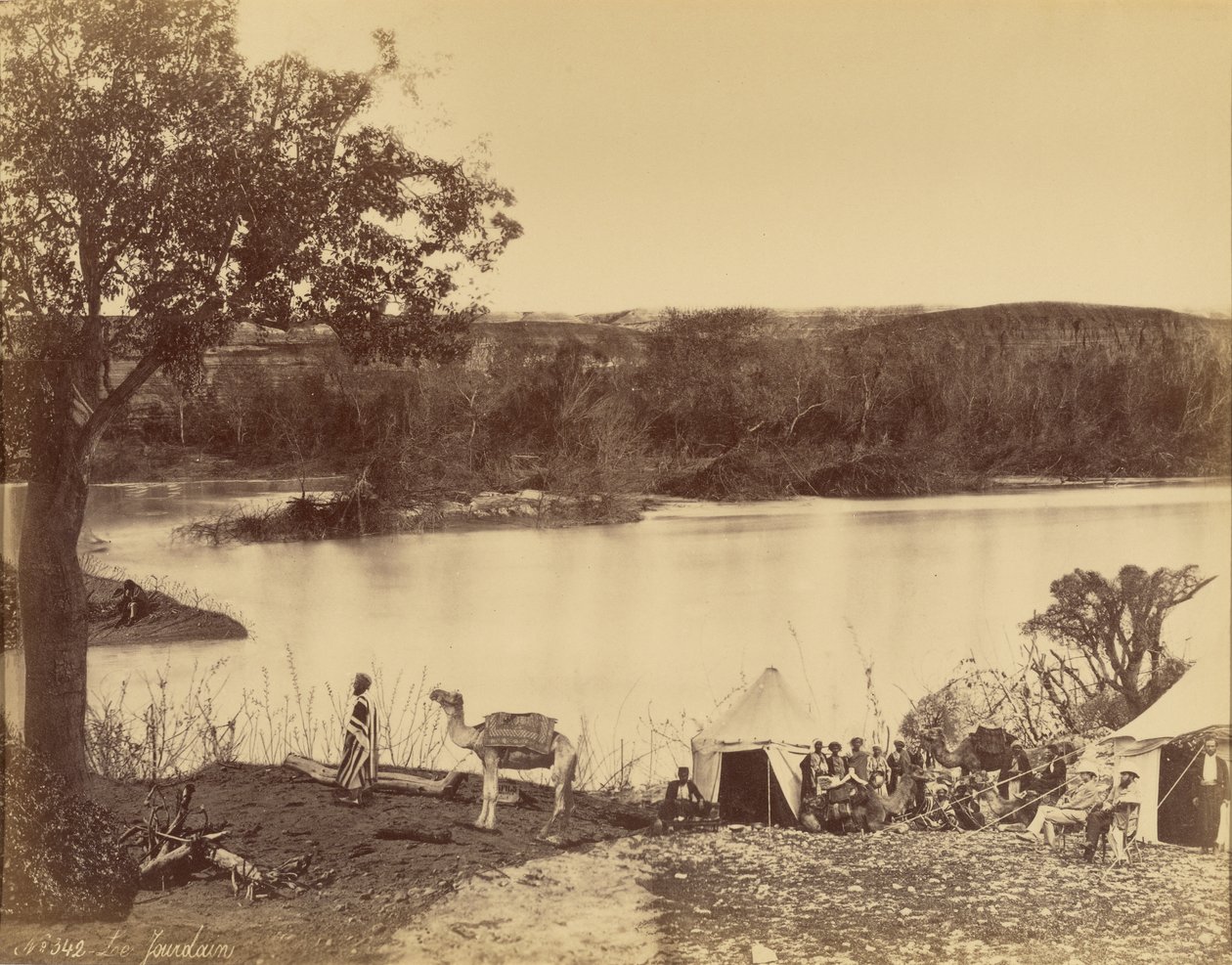 Le Jourdain [Il fiume Giordano] da Félix Bonfils