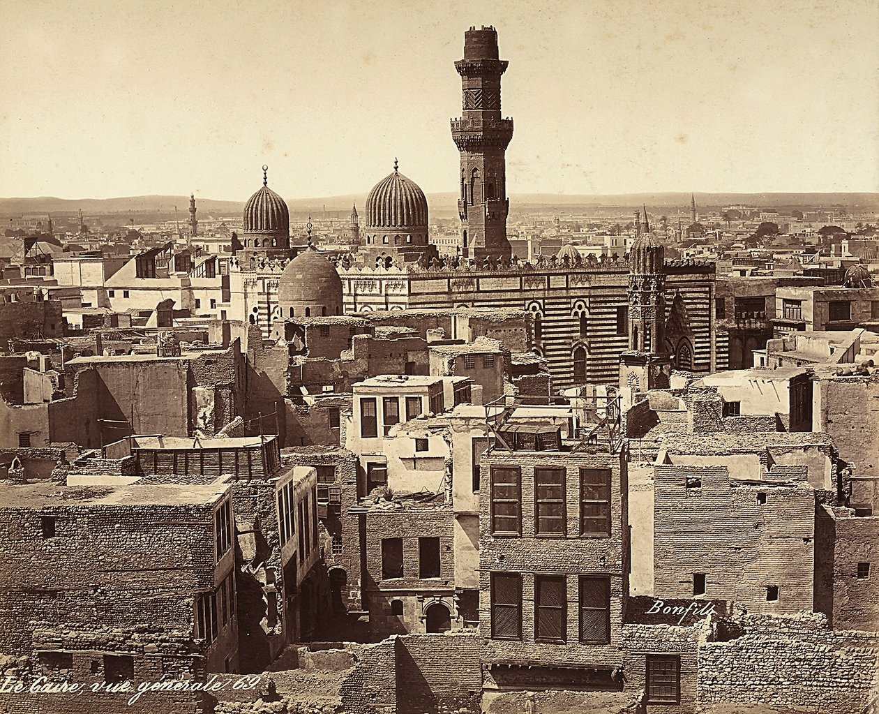 Veduta panoramica del Cairo, Egitto da Félix Bonfils