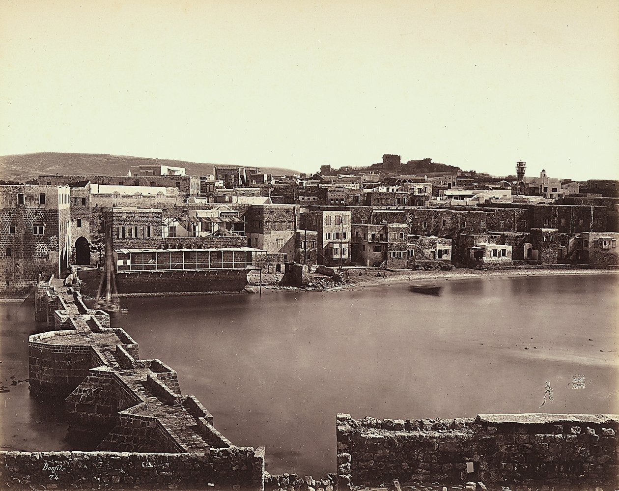 Vista panoramica di una città in Israele da Félix Bonfils