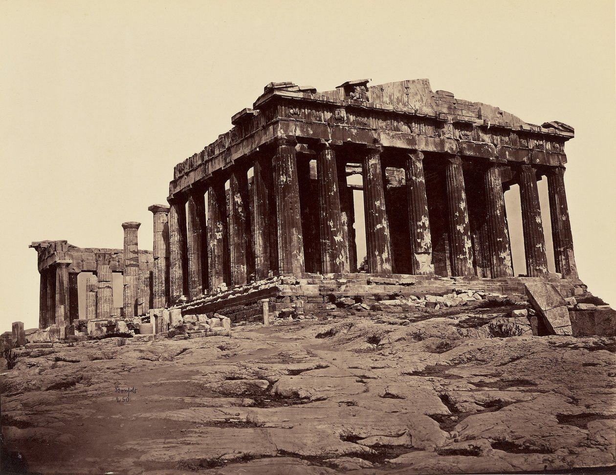 Partenone, pris des propylees - Athenes. [Da nord - ovest] da Félix Bonfils