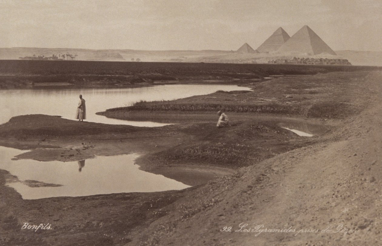 Piramidi di Giza, c.1900 da Félix Bonfils