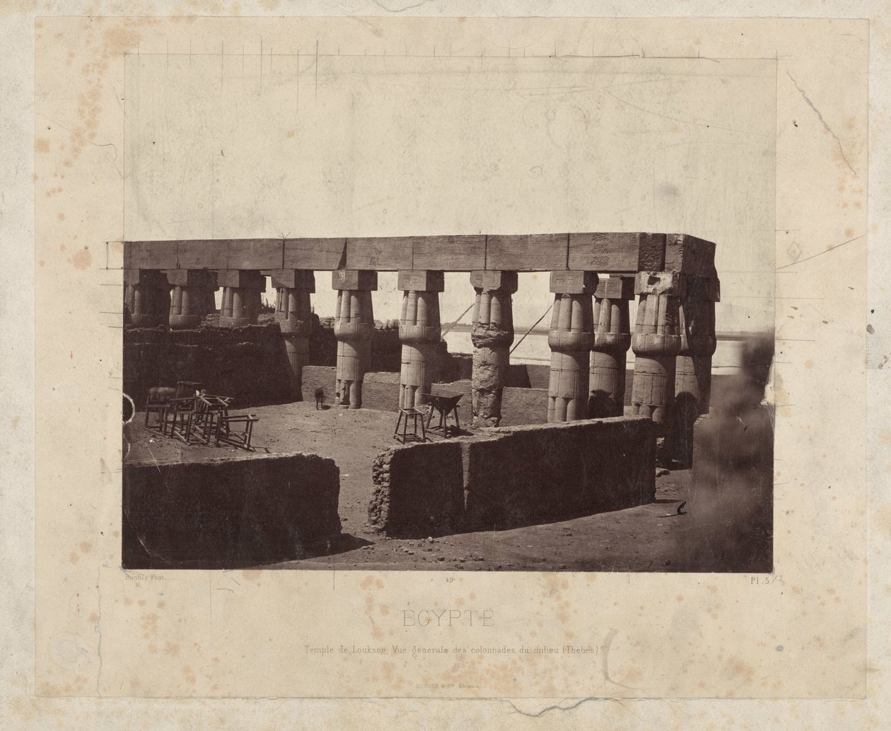 Resti del tempio di Luxor da Félix Bonfils