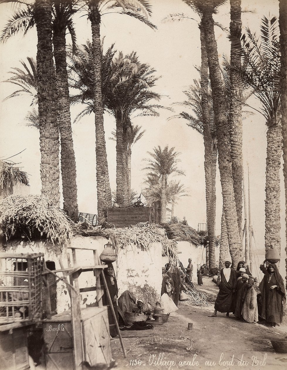 Villaggio sulle rive del Nilo da Félix Bonfils